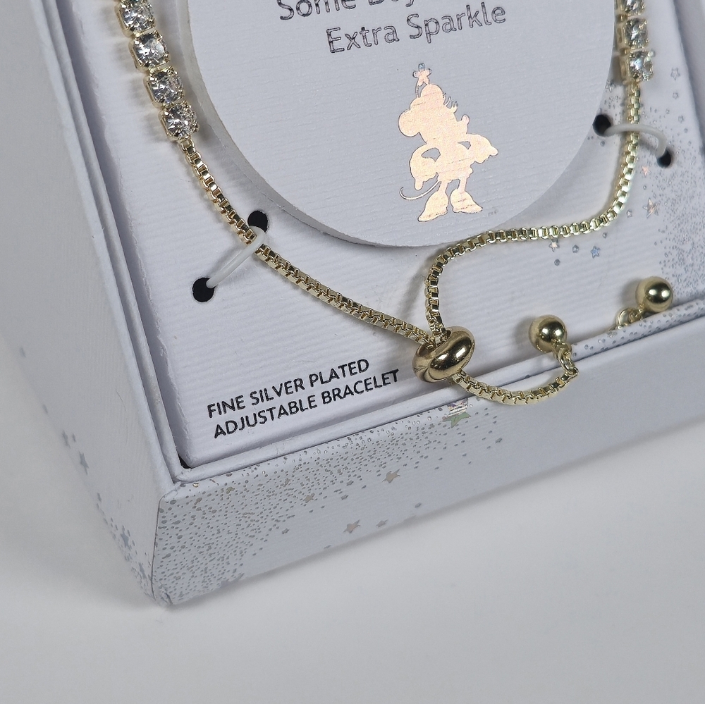 Minnie Mouse Jewelry Set Includes An Adjustable Bracelet And Matching Earrings - Picture 3 of 4